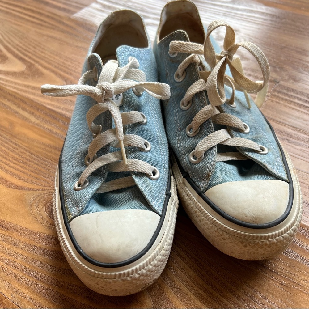 Baby Blue Converse Shoes Chuck Taylor sz 4 fits like Womens 6 - Picture 1 of 7